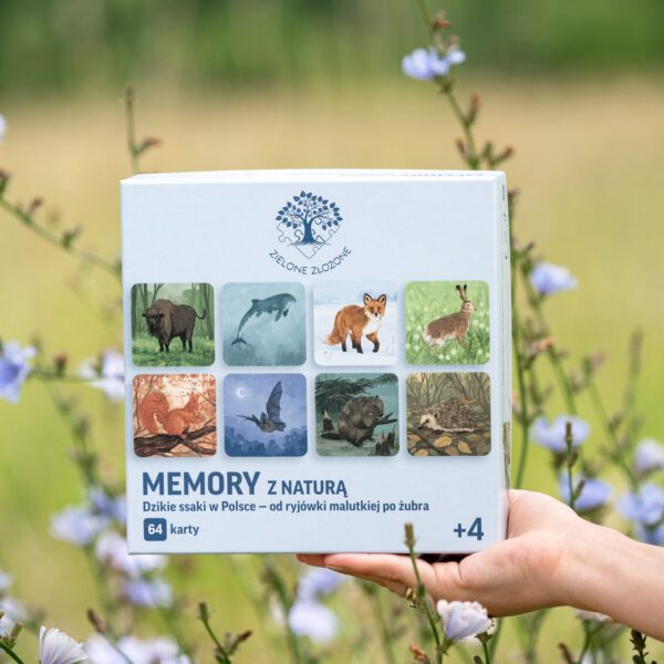 Gra memory, karty edukacyjne, kreatywny pomysł na prezent dla każdego miłośnika przyrody. Karty do nauki rozpoznawania gatunków łoś euroazjatycki, kret europejski, zębiełek karliczek, wydra europejska, kuna domowa, mysz domowa, wilk szary, szarytka morska, ryjówka malutka, nocek duży oraz inne.