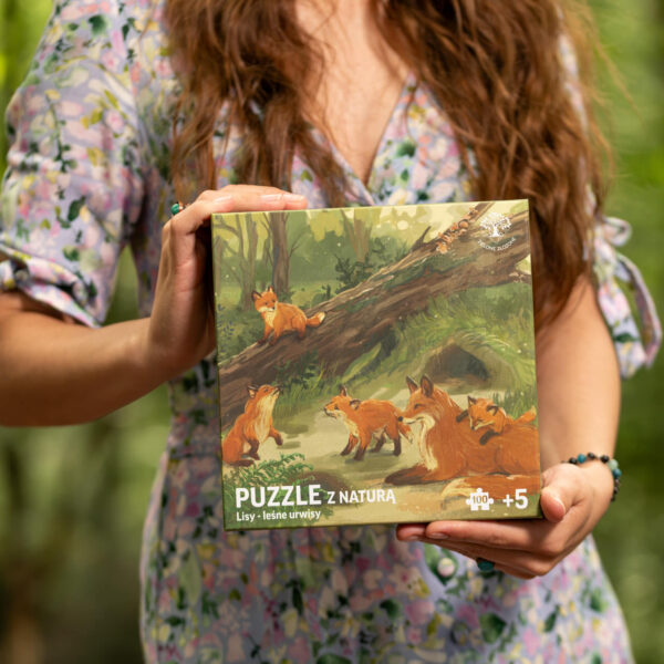 Puzzle z naturą Lisy — leśne urwisy